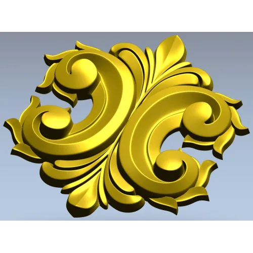 Acanthus Rocaille STL 3D Model for CNC Milling