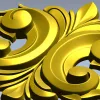 Acanthus Rocaille STL 3D Model for CNC Milling
