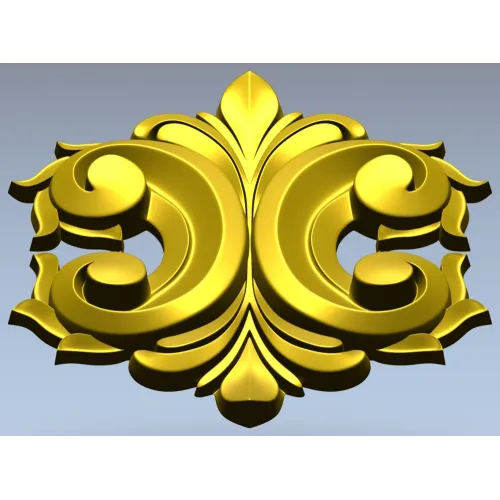 Acanthus Rocaille STL 3D Model for CNC Milling