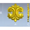Acanthus Rocaille STL 3D Model for CNC Milling