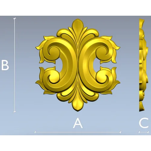Acanthus Rocaille STL 3D Model for CNC Milling