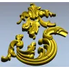 Rococo Corner Scroll - STL 3D model for CNC milling