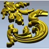 Rococo Corner Scroll - STL 3D model for CNC milling