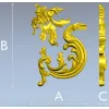 Rococo Corner Scroll - STL 3D model for CNC milling
