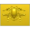 Laurel Ribbon Cartouche - STL 3D model for CNC