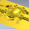 Laurel Ribbon Cartouche - STL 3D model for CNC