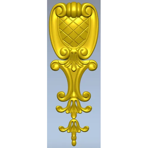 Baroque Acanthus Shield - STL 3D model for CNC