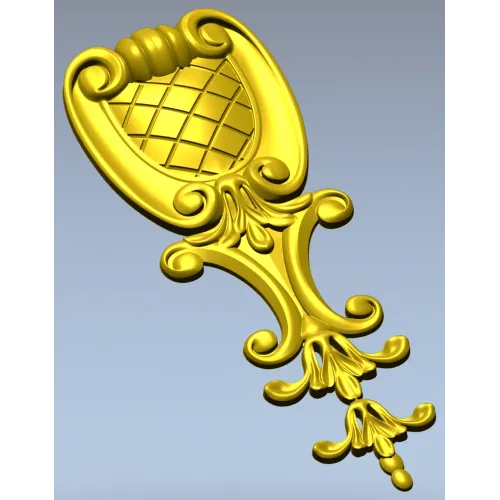 Baroque Acanthus Shield - STL 3D model for CNC