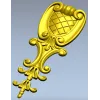 Baroque Acanthus Shield - STL 3D model for CNC
