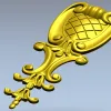 Baroque Acanthus Shield - STL 3D model for CNC