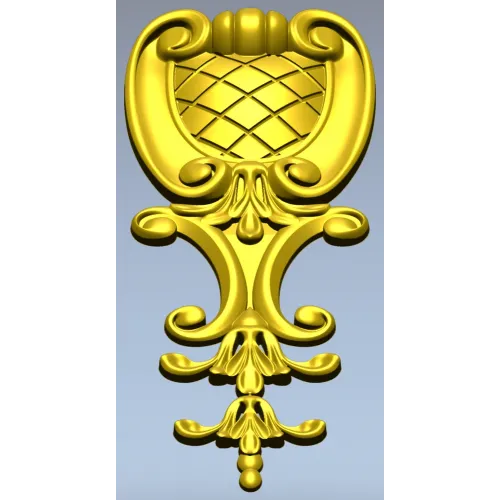 Baroque Acanthus Shield - STL 3D model for CNC