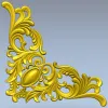Rococo Acanthus Corner STL 3D Model for CNC