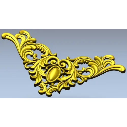 Rococo Acanthus Corner STL 3D Model for CNC
