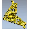 Rococo Acanthus Corner STL 3D Model for CNC