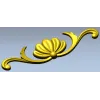 Декоративная накладка с цветком - 3D модель STL для ЧПУ