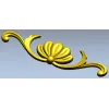 Декоративная накладка с цветком - 3D модель STL для ЧПУ