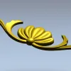 Декоративная накладка с цветком - 3D модель STL для ЧПУ