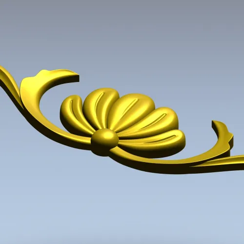 Декоративная накладка с цветком - 3D модель STL для ЧПУ