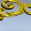 Рокайльный угловой декор - 3D модель STL для ЧПУ