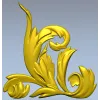 Baroque Acanthus Corner STL 3D model for CNC