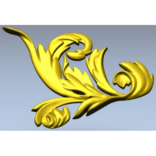 Baroque Acanthus Corner STL 3D model for CNC