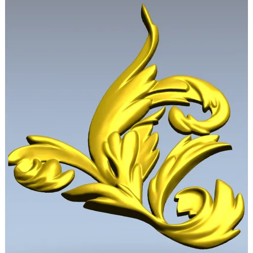 Baroque Acanthus Corner STL 3D model for CNC