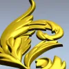 Baroque Acanthus Corner STL 3D model for CNC