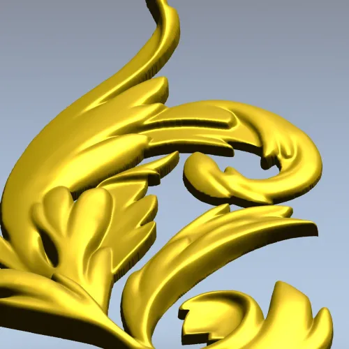 Baroque Acanthus Corner STL 3D model for CNC