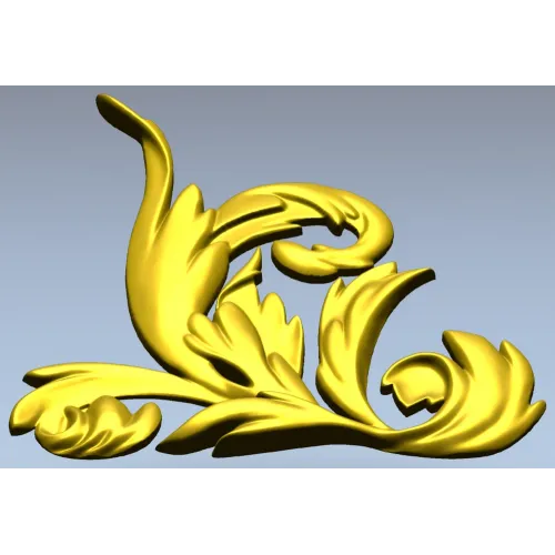 Baroque Acanthus Corner STL 3D model for CNC