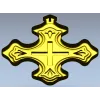 Декоративный крест-накладка в виде медальона - STL для ЧПУ