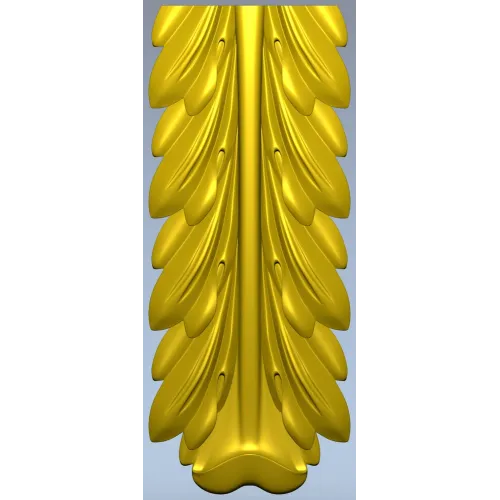 Acanthus Vertical Decorative STL Model for CNC