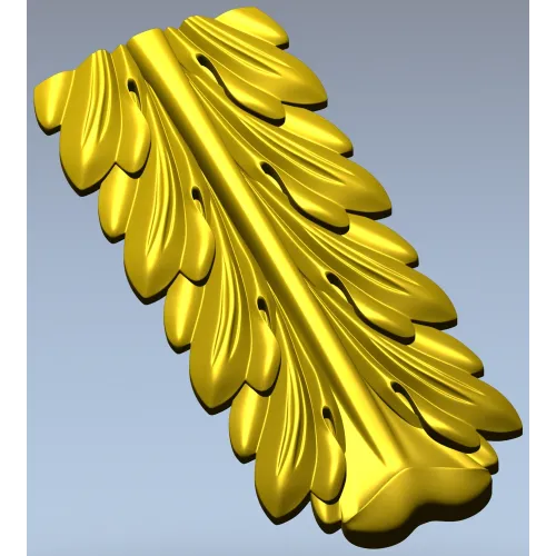 Acanthus Vertical Decorative STL Model for CNC