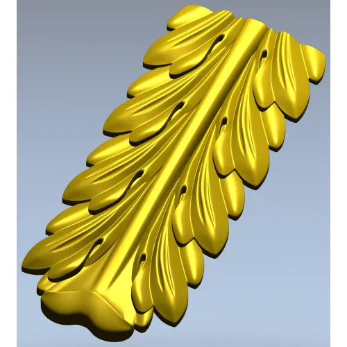 Acanthus Vertical Decorative STL Model for CNC