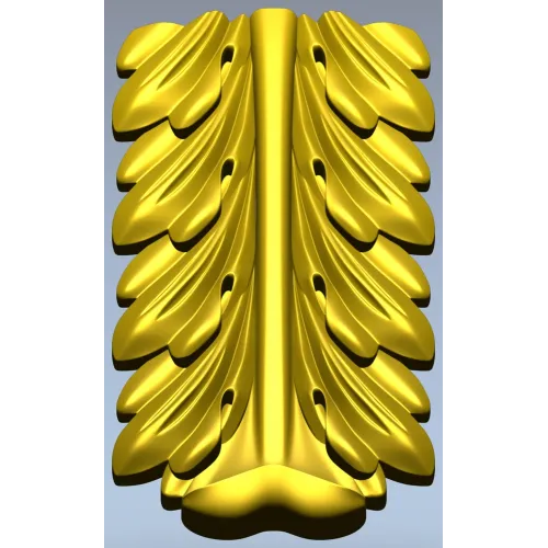 Acanthus Vertical Decorative STL Model for CNC