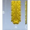 Acanthus Vertical Decorative STL Model for CNC