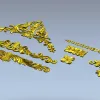Baroque Applique STL Set for CNC - High-Relief Decorative Cartouches