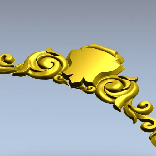 Акантовый картуш для фриза - 3D модель STL для ЧПУ