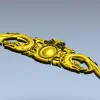 Декоративная накладка "Королевский завиток" - 3D модель STL для ЧПУ