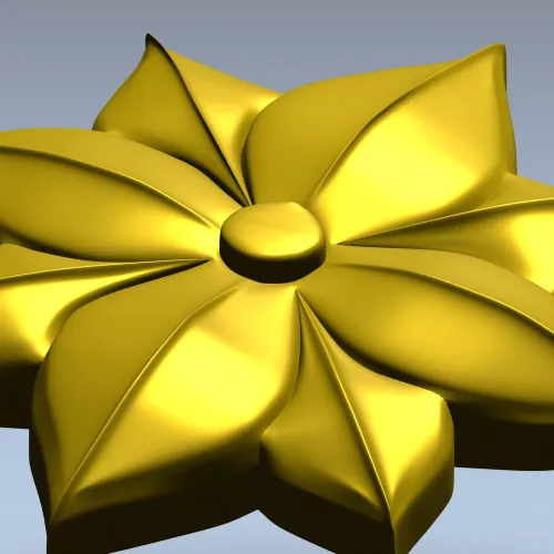 Розетка Лотос - декоративная 3D модель STL для ЧПУ