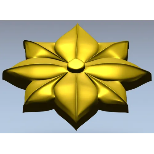 Розетка Лотос - декоративная 3D модель STL для ЧПУ