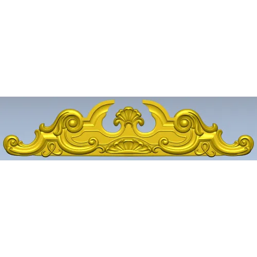 Baroque Shell Crest - STL 3D model for CNC router