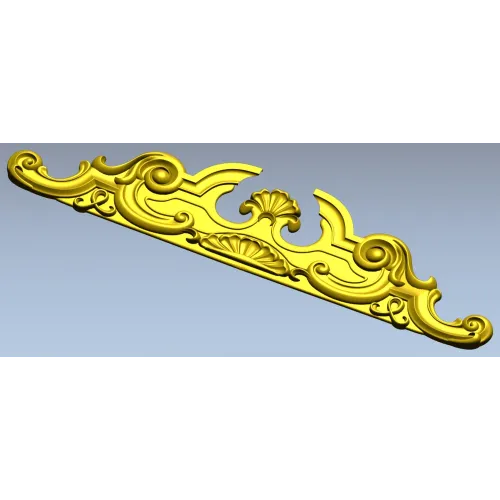 Baroque Shell Crest - STL 3D model for CNC router