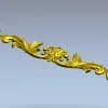 Барочный орнамент-картуш в низком рельефе (STL)