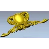 Классический горизонтальный картуш в стиле ака?нт - STL 3D модель для ЧПУ