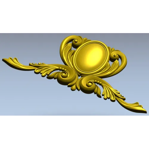 Классический горизонтальный картуш в стиле ака?нт - STL 3D модель для ЧПУ