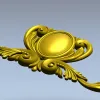 Классический горизонтальный картуш в стиле ака?нт - STL 3D модель для ЧПУ