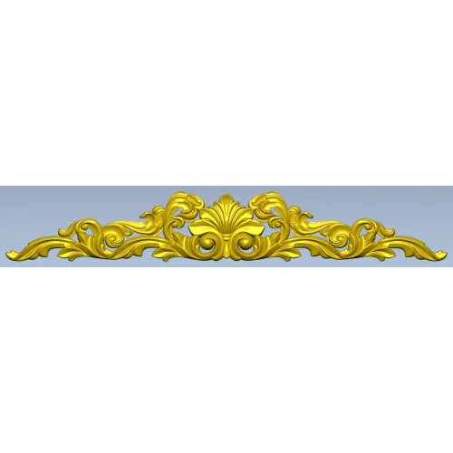Acanthus Shell Crest - STL 3D model for CNC router