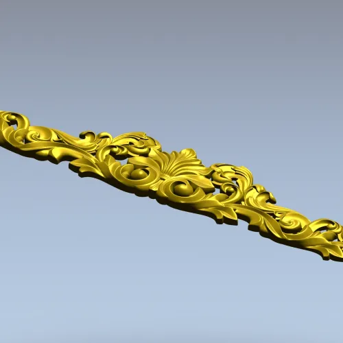 Acanthus Shell Crest - STL 3D model for CNC router