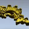 Acanthus Sunburst Corner - decorative STL for CNC milling