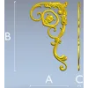 Угловой рокайль с розой - 3D модель STL для ЧПУ